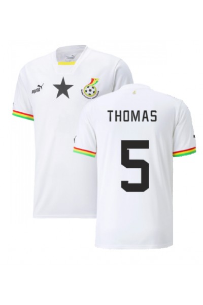 Ghana Thomas Partey #5 Jalkapallovaatteet Kotipaita MM-kisat 2022 Lyhythihainen